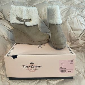 Juicy Couture wedge booties